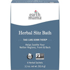 Earth Mama Organic Herbal Sitz Bath 6 Count front packaging view for postpartum care