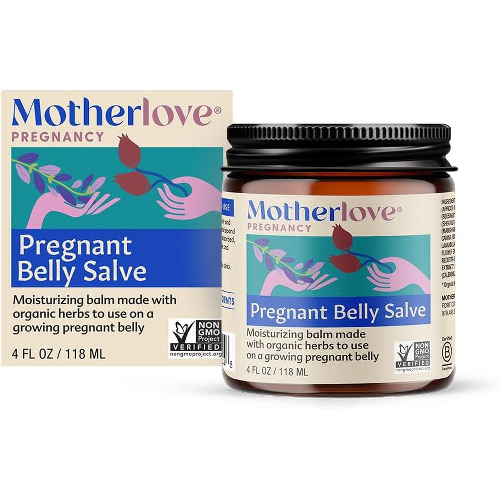 Motherlove Pregnant Belly Salve front view premium packaging