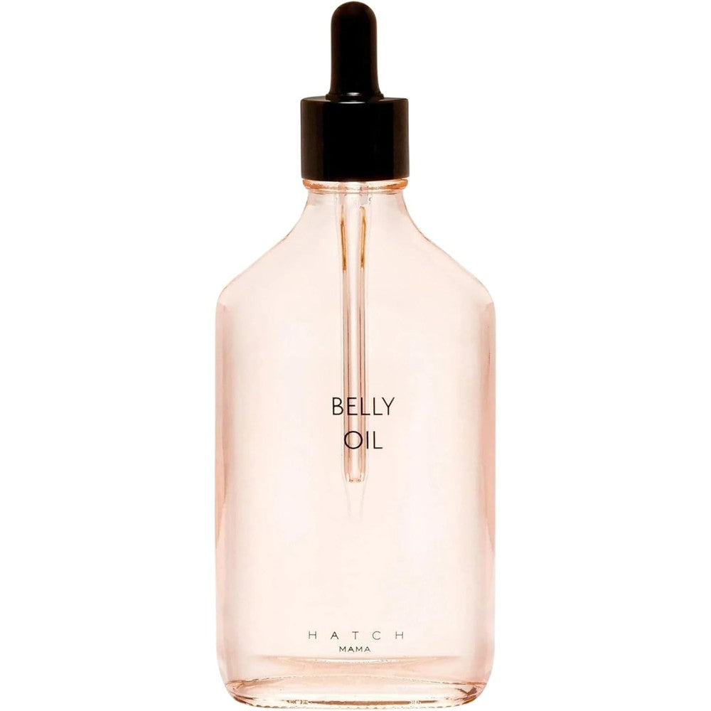 HATCH Mama Belly Oil front view bottle for pregnancy skincare.