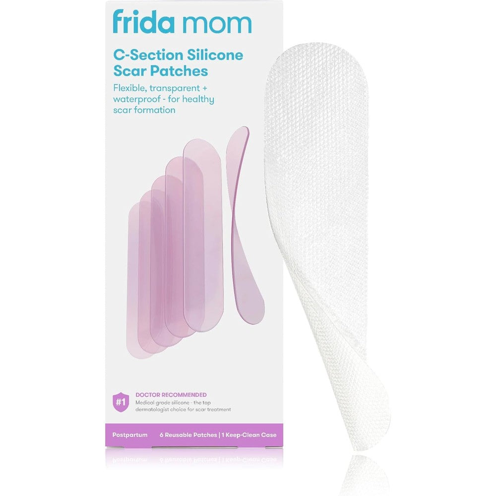 Frida Mom C-Section Silicone Scar Strips front view package showing medical grade treatment patches for post-pregnancy recovery